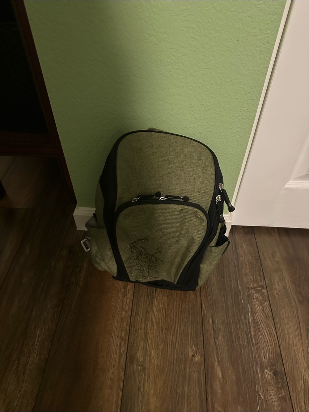 Olive REI Green women’s Backpack with Black Trim